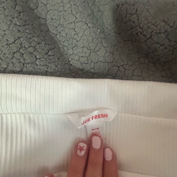 Joe Fresh White Ribbed Top - Picture 4 of 4